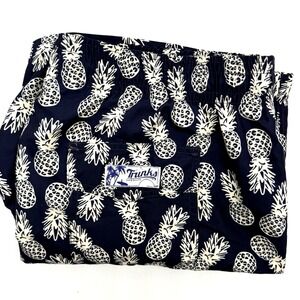 Trunks Men's Blue Pineapples XL Lined XL‎ Swim Board Shorts